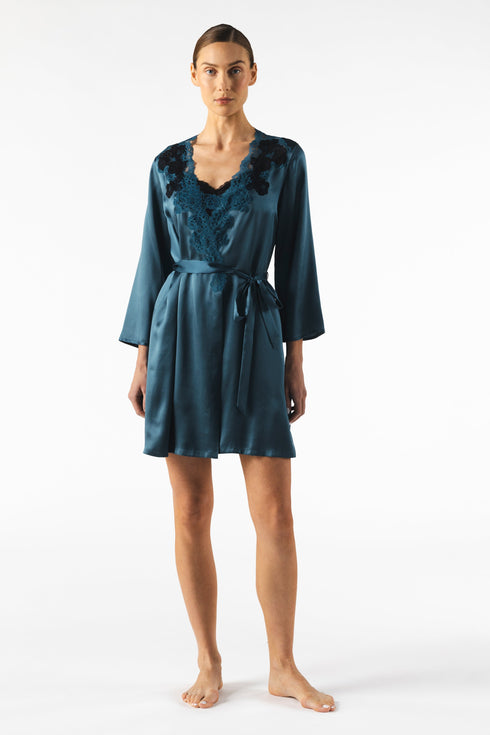 NK Imode Mireille Twilight Short Silk Robe